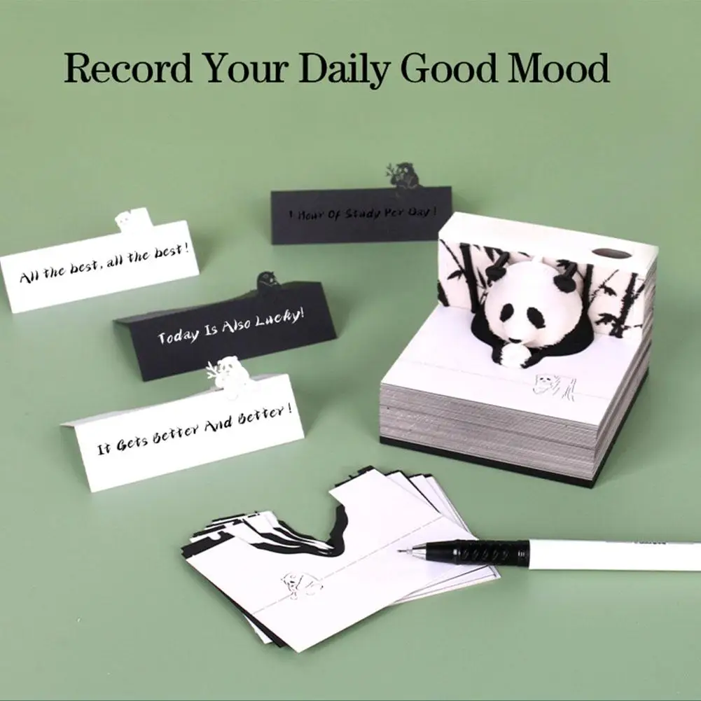 

3d Paper Carving Notebook Gift Paper Personality Cards Carving Sticky Stereoscopic Handmade Paper Note Decorations B7m7