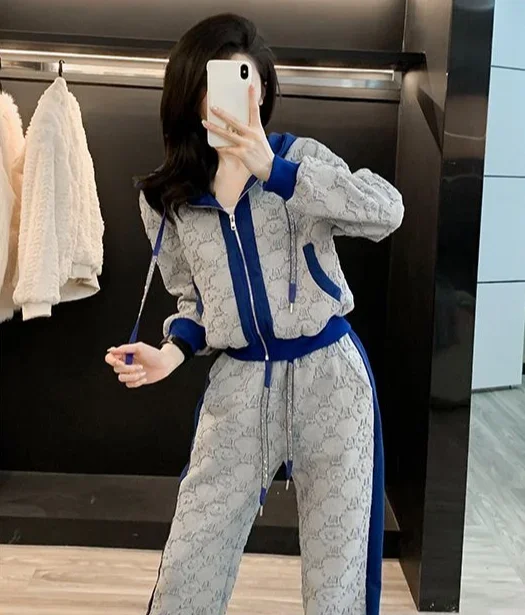 Survêtement Femme 2 Pièces - Sweat à Capuche + Pantalon Jogging - Polyester Doux - Sport Décontracté - 9