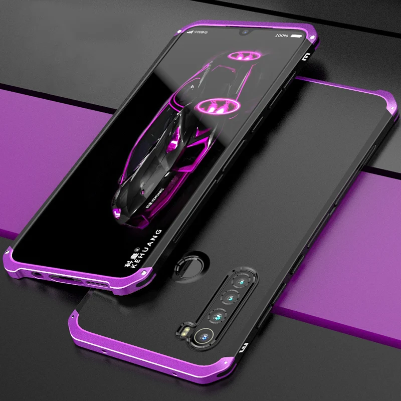 Luxury Shockproof Cases For Xiaomi Redmi Note 11 10 9 8 Pro Case Slim Hard Aluminium Hybrid Pc Cover For Redmi Note11 Note10 Pro