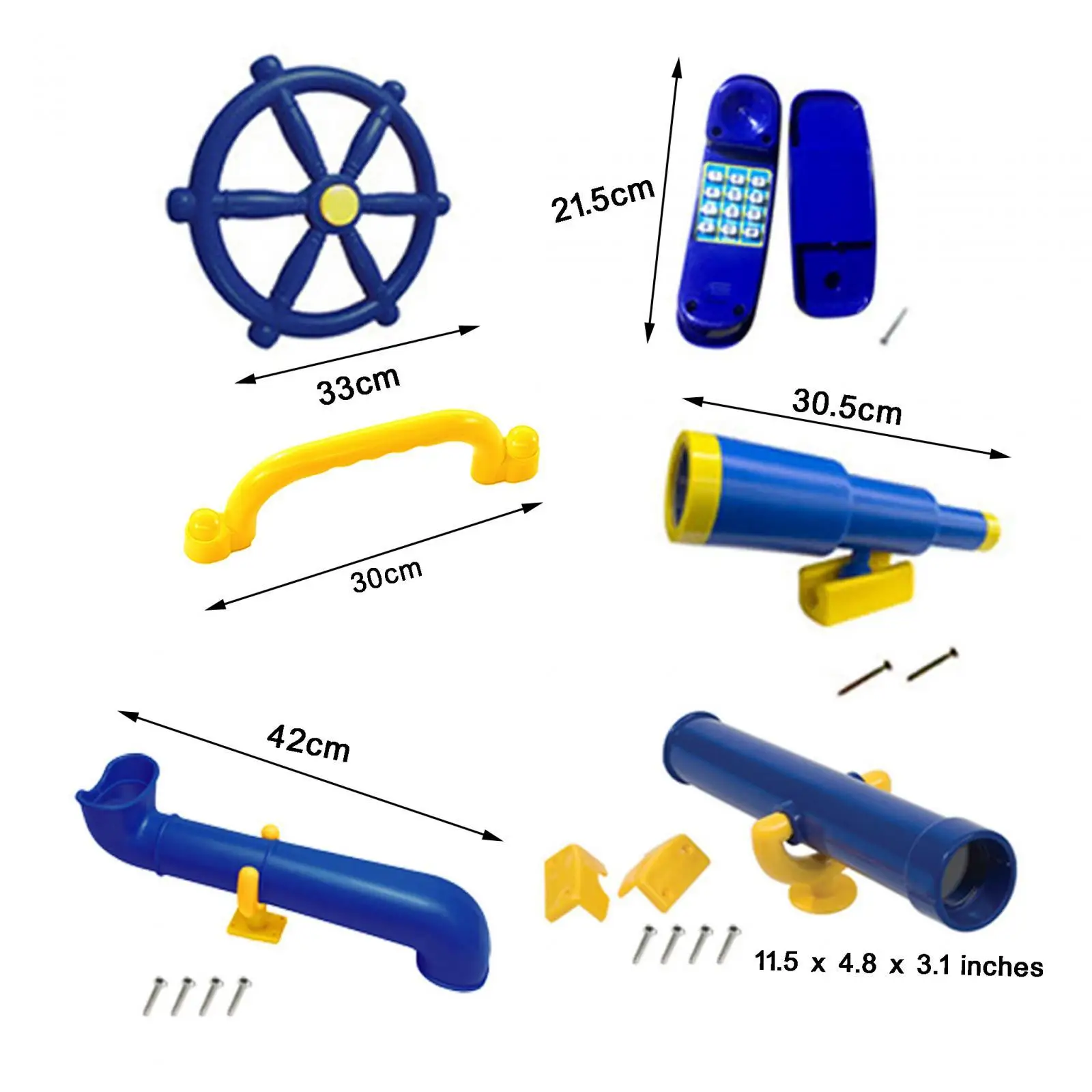 Swing Set Accessories for Kids with Steering Wheel and Swingset Parts for Backyard 6
