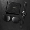 3pcs Men's New Fashion Versatile Watch - Quartz Movement, Handsome Sunglasses, Casual Wallet Perfect Business Party Gift 2
