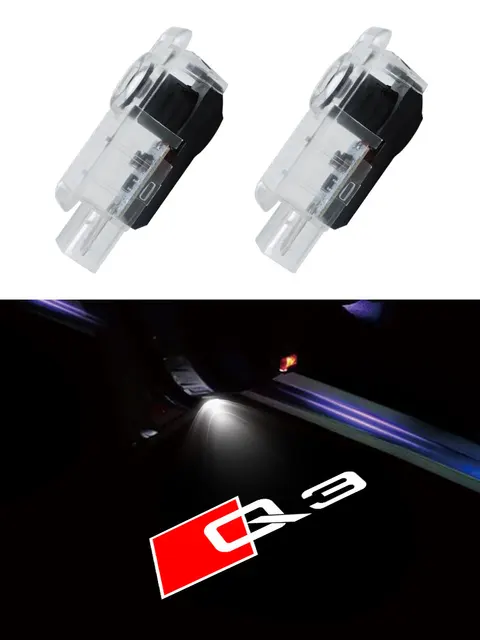 2pcs Led Car Door Welcome Lights for Audi A1 A3 8P 8V A4 A5 A6 A7 A8 Q3 Q5  Q7 Q8 Sline TT Logo Projector Ghost Shadow Lamp