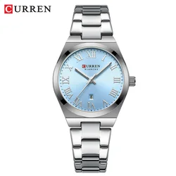 Elegant CURREN Women's Luxury Stainless Steel Quartz Watch - Perfect Gift (Silver)