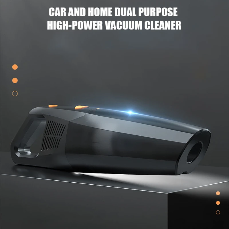 

6000PA Portable 12V High-Power Wired / Wireless Mini Handheld Vacuum Cleaner Home Car Dual Use Strong Suction with Lighting