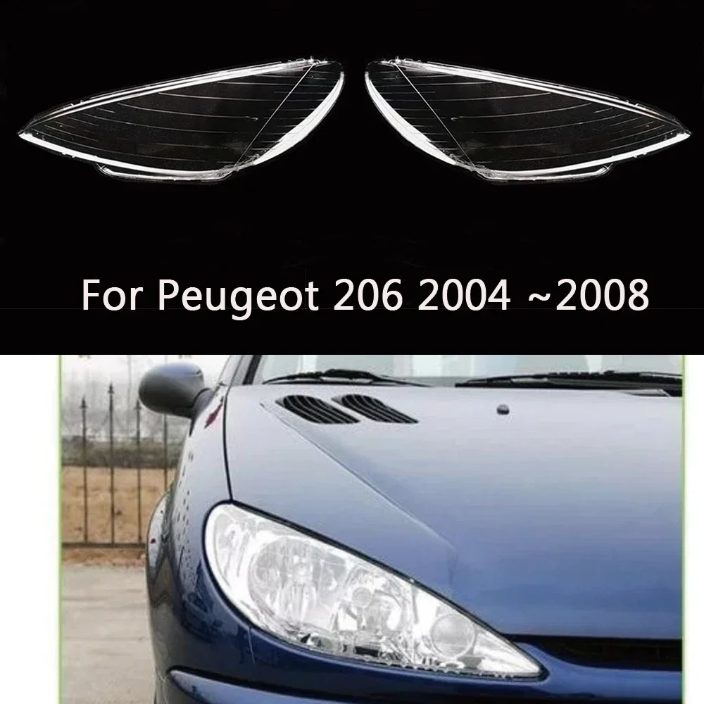 

Чехол для передней фары автомобиля Peugeot 206 2004 ~ 2008, абажур для передней фары, чехол для передней фары, чехол для передней фары, крышки для передней фары, стеклянные крышки для объектива