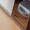 Desktop Sideboard Glass Door Display Kitchen Countertop Cup Storage Rack Household Mini Solid Wood Kitchen Cabinet 5
