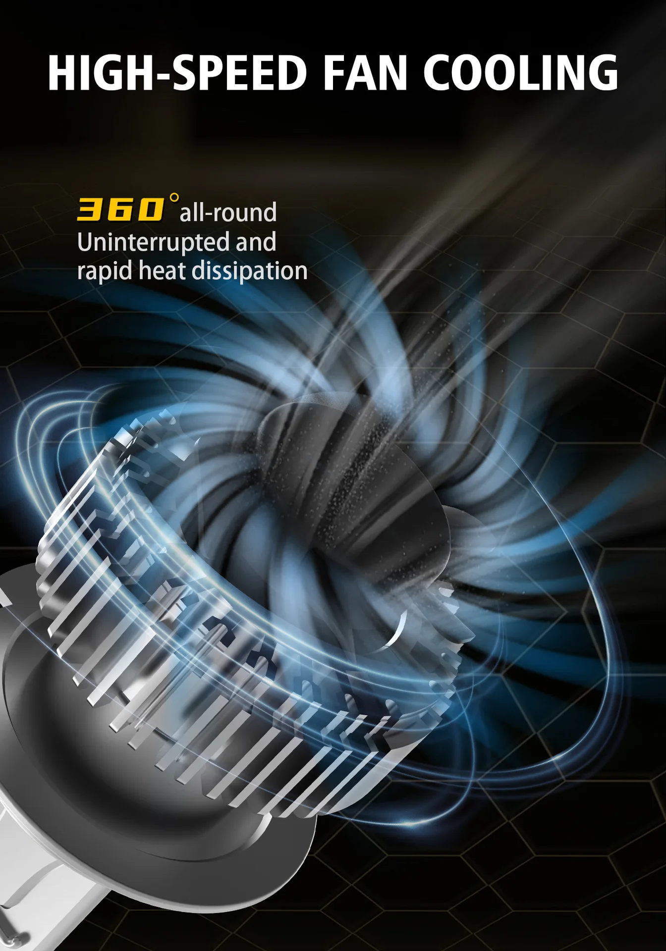 2개입 CANBUS 앱 제어 H4 LED 9003 HB2 상/하향등 자동차 헤드라이트 전구 미니 터보 3000K 4300K 6000K 3색 안개등 팬 포함
