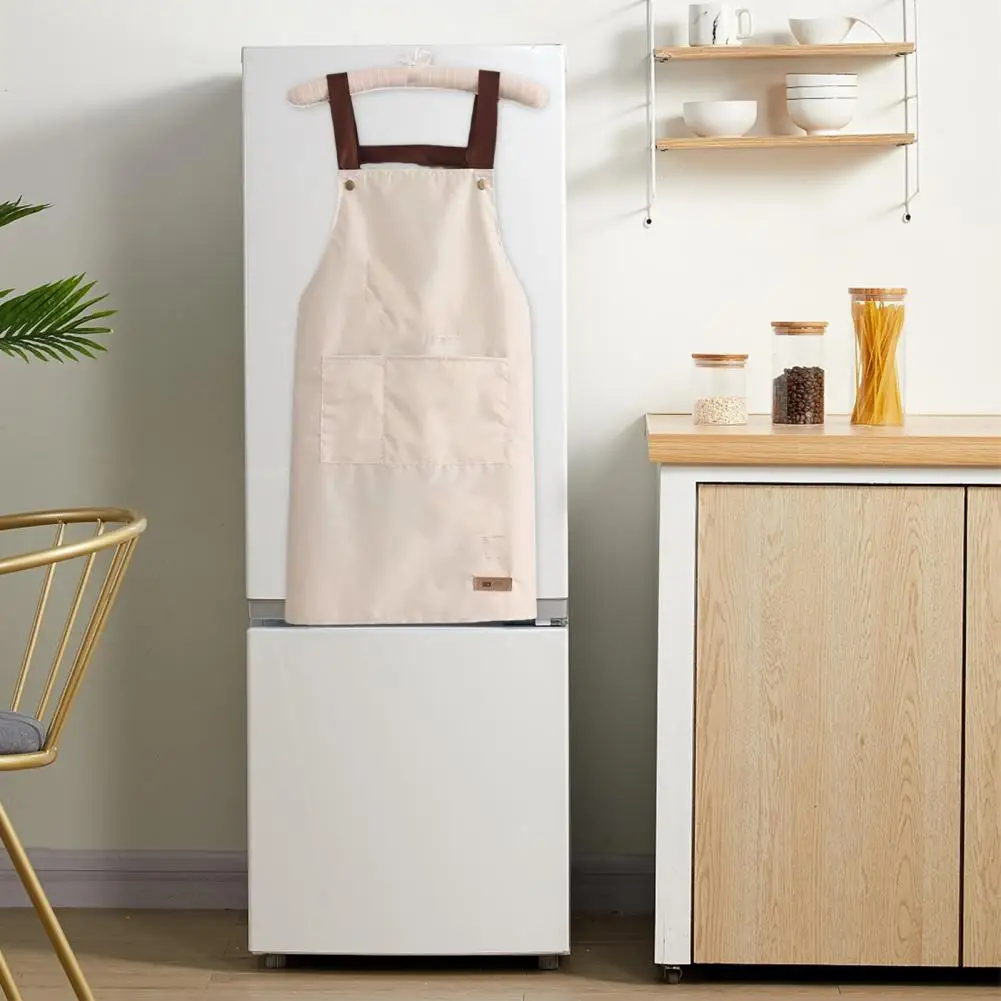 

Work Apron Waterproof Oil-proof Kitchen Apron With Large Pockets Durable Stylish Workwear Korean-style Overalls For Home Garden