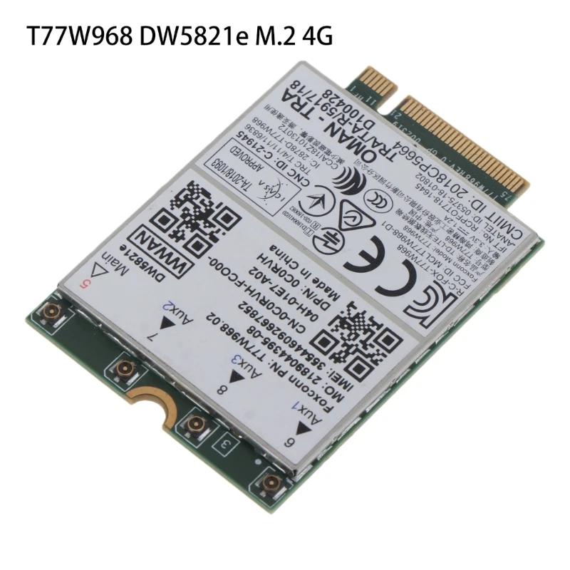Lattitude 5420 5424 7424 7400 노트북용 M.2 모뎀 모듈용 모듈 T77W968 Lte T77W595 1Gbps WLAN