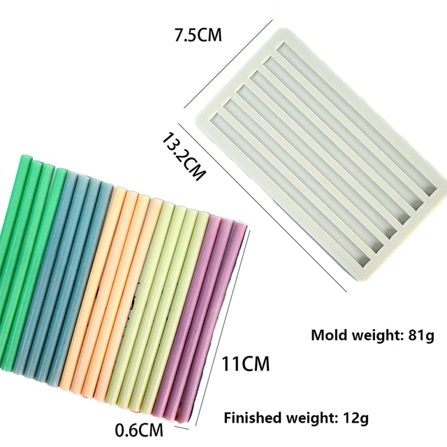 DIY Long Colored Wax Stick Silicone Mold Making Wax Stick Aromatherapy