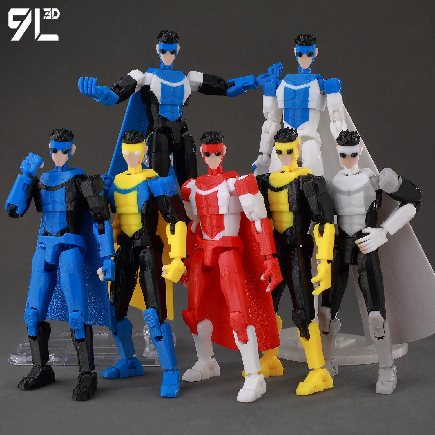 Superhero Team Invincible Boy Multi-Colored Action Figure - Multi-Jointed Collectible Toy