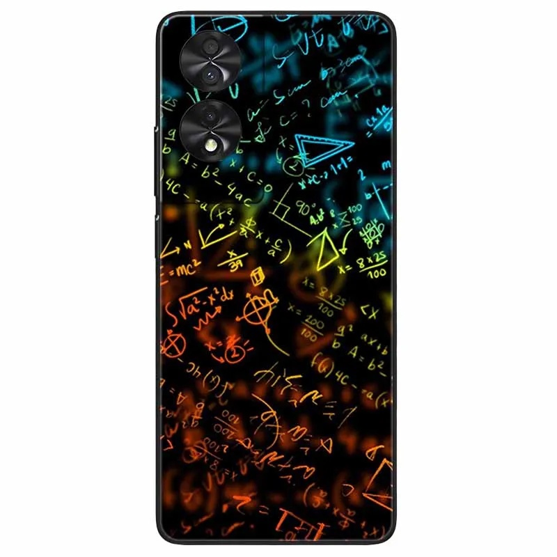 Black TPU Shockproof Phone Cover with Wolf and Lion Design - Soft Silicone Bumper Case