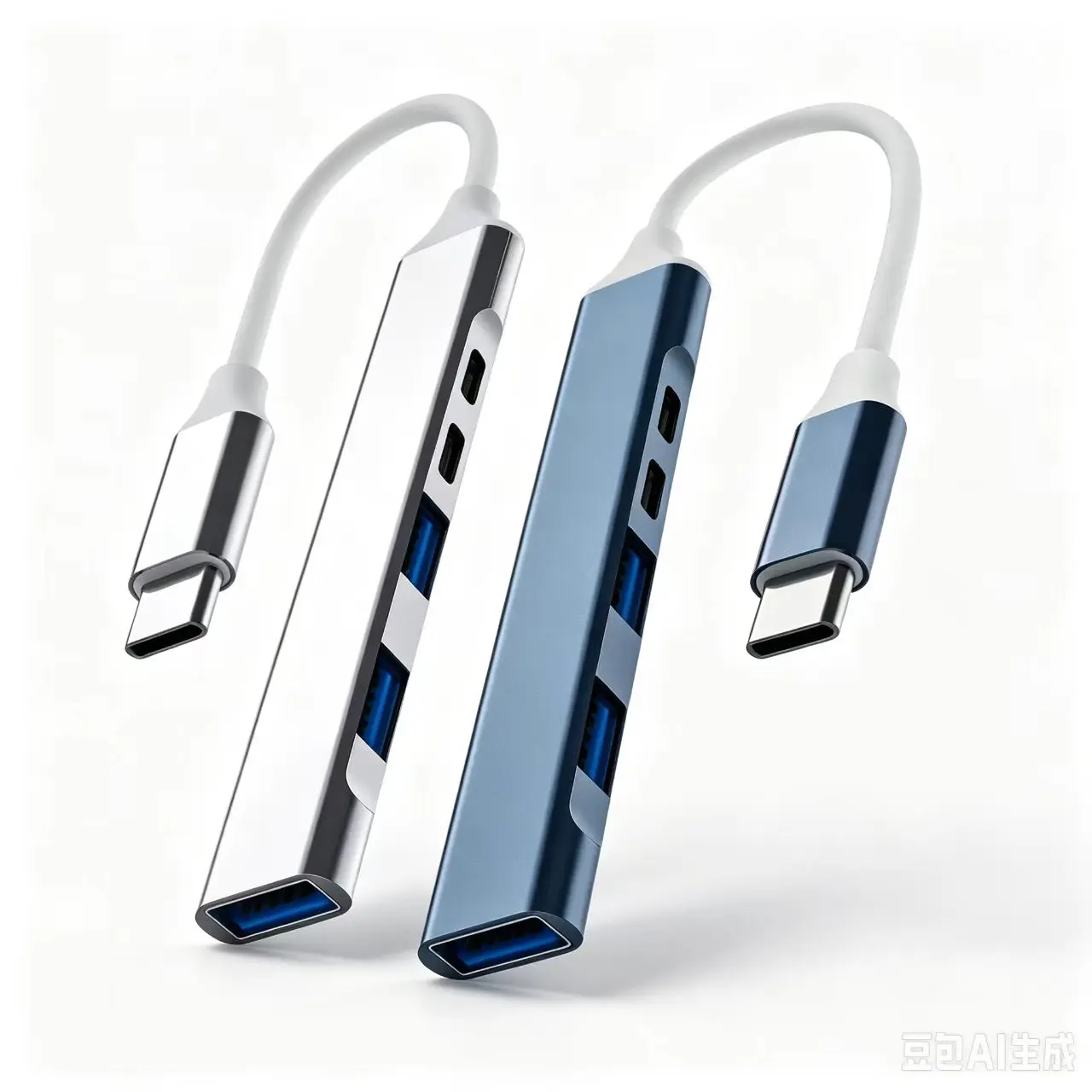 Compact Aluminum 5-in-1 USB-C Hub with High-Speed Data Transfer