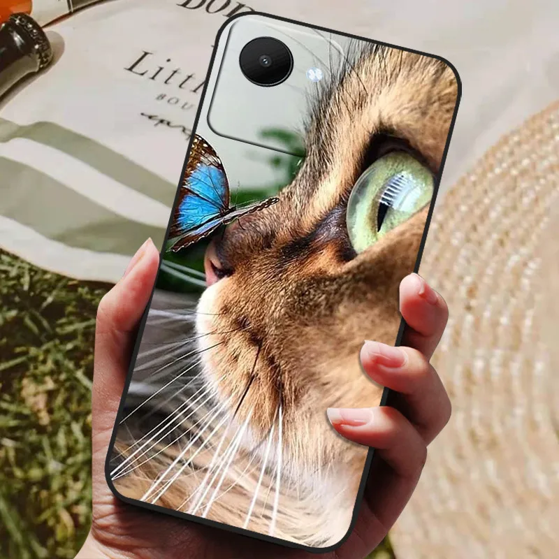Black Soft Silicone Cat Design Phone Case
