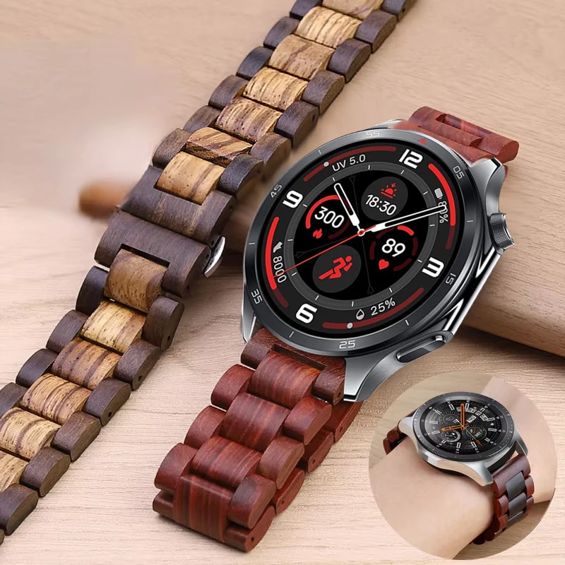22mm Sandalwood Bracelet Strap - Elegant and Versatile Watchband