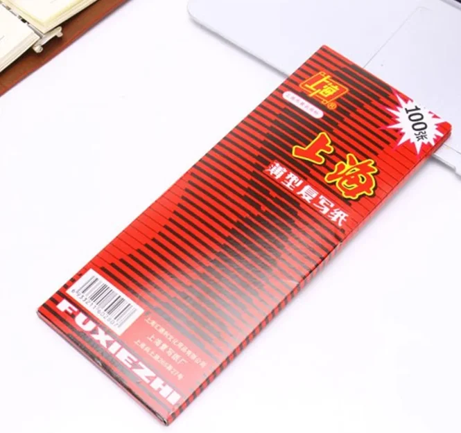 100 sheet /box 38K Red Carbon Stencil Transfer Paper Double Sided Hand Pro Copier Tracing Hectograph Repro 22x8.5cm