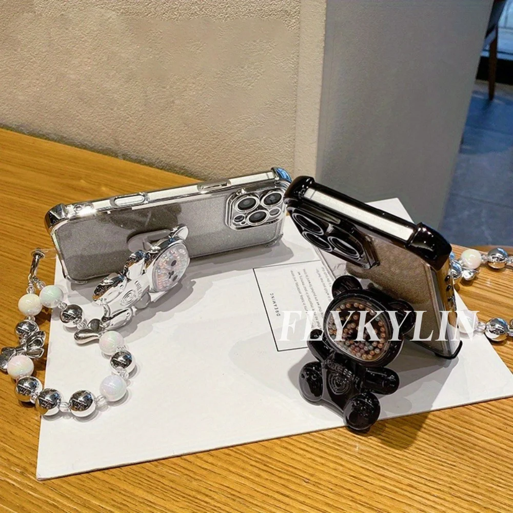 Bear Holder with Bead Bracelet Anti-Drop Protective Soft Shell Case