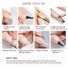 MEET ACROSS 7ml Milk White Pink Quick Extension Nail Gel Polish 3 In 1 Semi Permanent Soak Off UV Gel Varnish Nail Art Manicure 6
