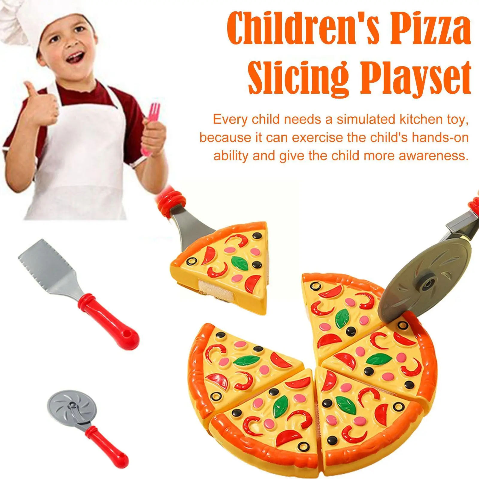 Kids Pizza Cutting Toy Simulation Food Plastic Pizza Toy Boy Kitchen Kitchen House Gift Game Pretend Play Toy Toy Girl Cook C9W3 4