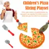 Kids Pizza Cutting Toy Simulation Food Plastic Pizza Toy Boy Kitchen Kitchen House Gift Game Pretend Play Toy Toy Girl Cook C9W3 4
