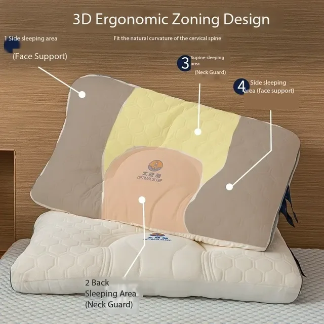 Space pillow 3D ergonomic neck pillow