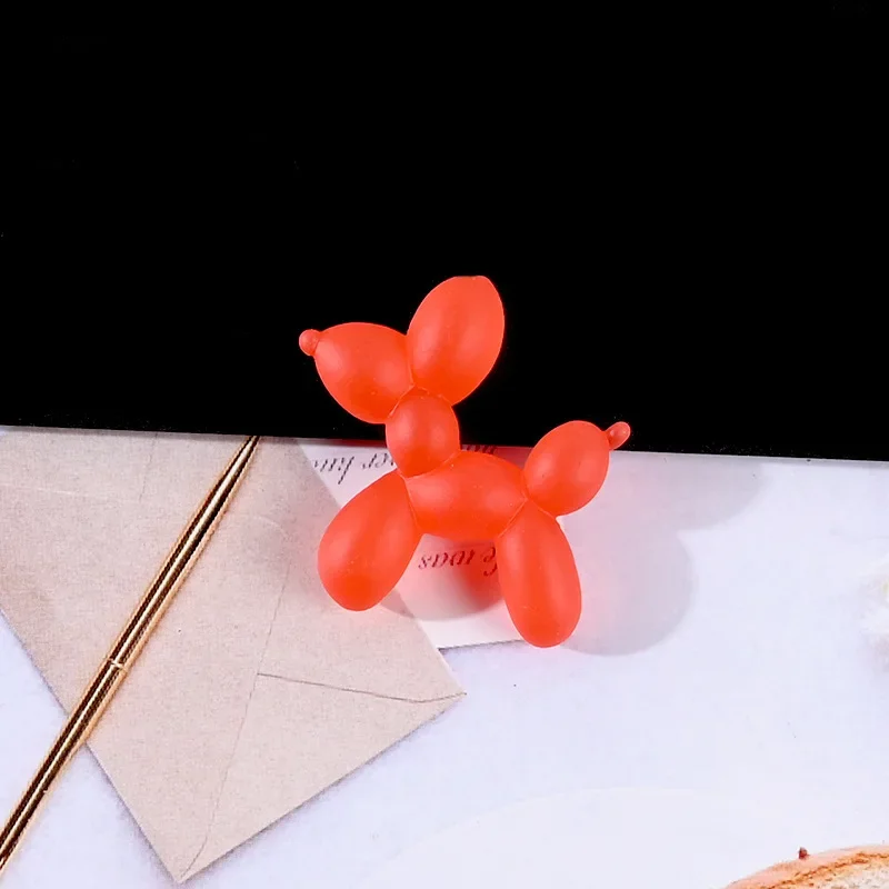 6Pcs Mini Resin Balloon Dog Accessories Hair Kawaii Home Decoration Earrings DIY Decorate