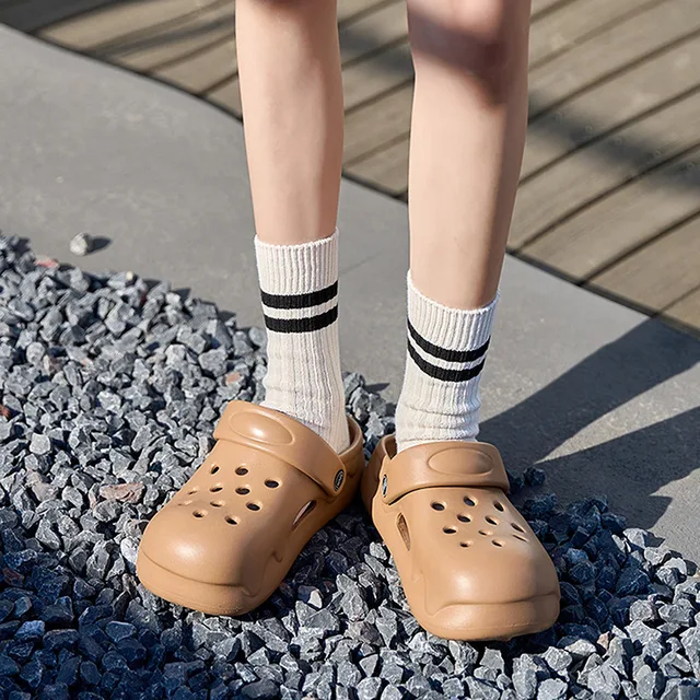 Platform Garden Shoes Women Clogs Summer Women Sandals Thick Bottom Home Slides Soft EVA Dry Wedges Beach Sandals Home Slippers 4