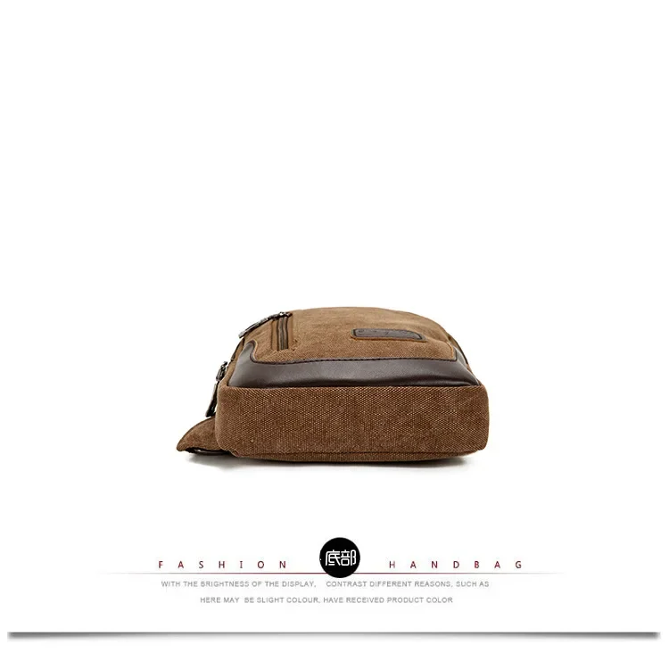 Vintage Men Chest Bag High Quality Fashion Travel Outdoor Sports Casual Canvas Business Large Capacity Sling Crossbody bag Purse