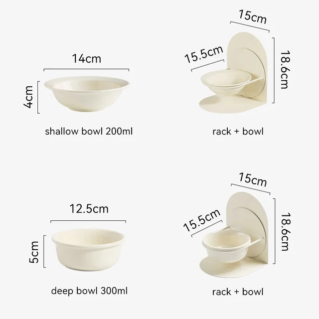 Detachable pet cat and dog bowl protects cervical vertebrae against upset height adjustable pet ceramic bowl 6