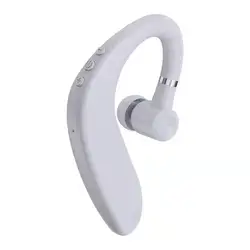 Waterproof Wireless Noise - Cancelling Earbuds with Comfortable Ear Hook for Sport and Business (White)
