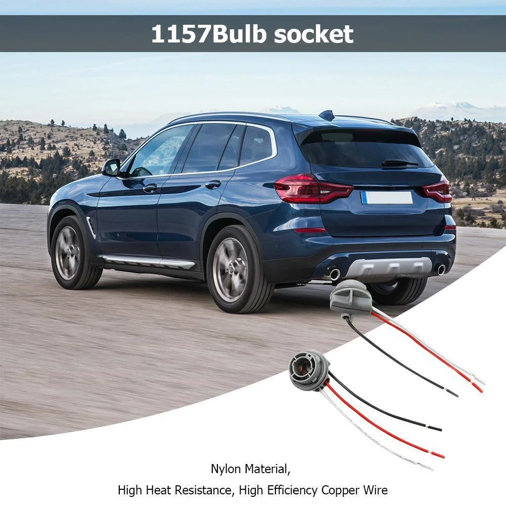 Durable Light Wiring Connector Bulb Holders Stop Brake Light Turn Light Wiring Connector 1157 12V 2pcs Adapter цена и фото