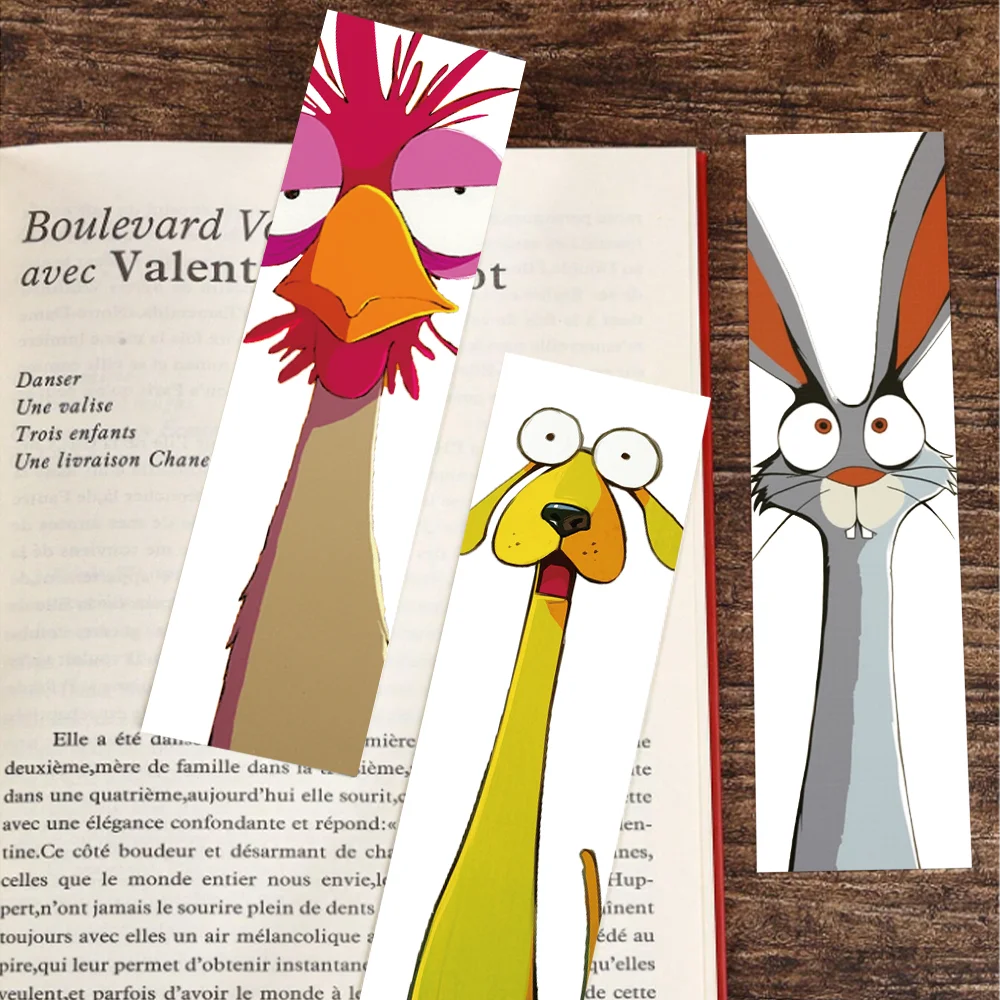 30pcs funny animal bookmarks cartoon reading pages book labeling decoration students creative gifts DIY page labeling bookmarks animal bookmark bookmarks stationery supplies