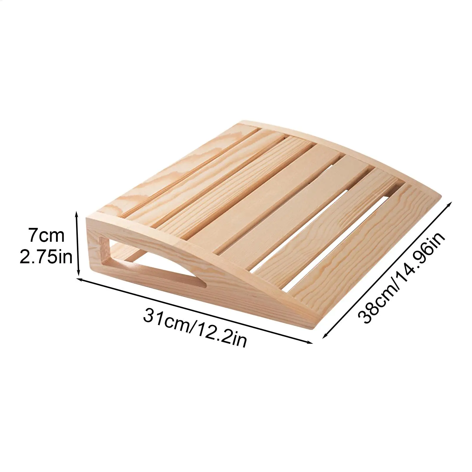 Wooden Sauna Headrest Handmade Sauna Relaxing Neck Pillow Steam Room Supplies Ergonomic Design Deep Relaxation Sauna Headrest