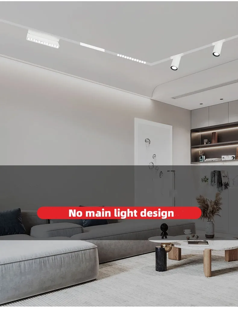 Description Picture 2 of item20 Modern Magnetic Track Lights Embedded LED Spotlight Downlight Living Room Without Main Light Lighting Grille Lamp Series