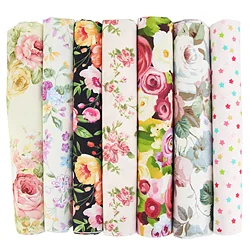 Vibrant Mix Colors Cotton Fabric Set for DIY Crafts and Patchwork (7 Pieces, 25x25cm Each) (2)