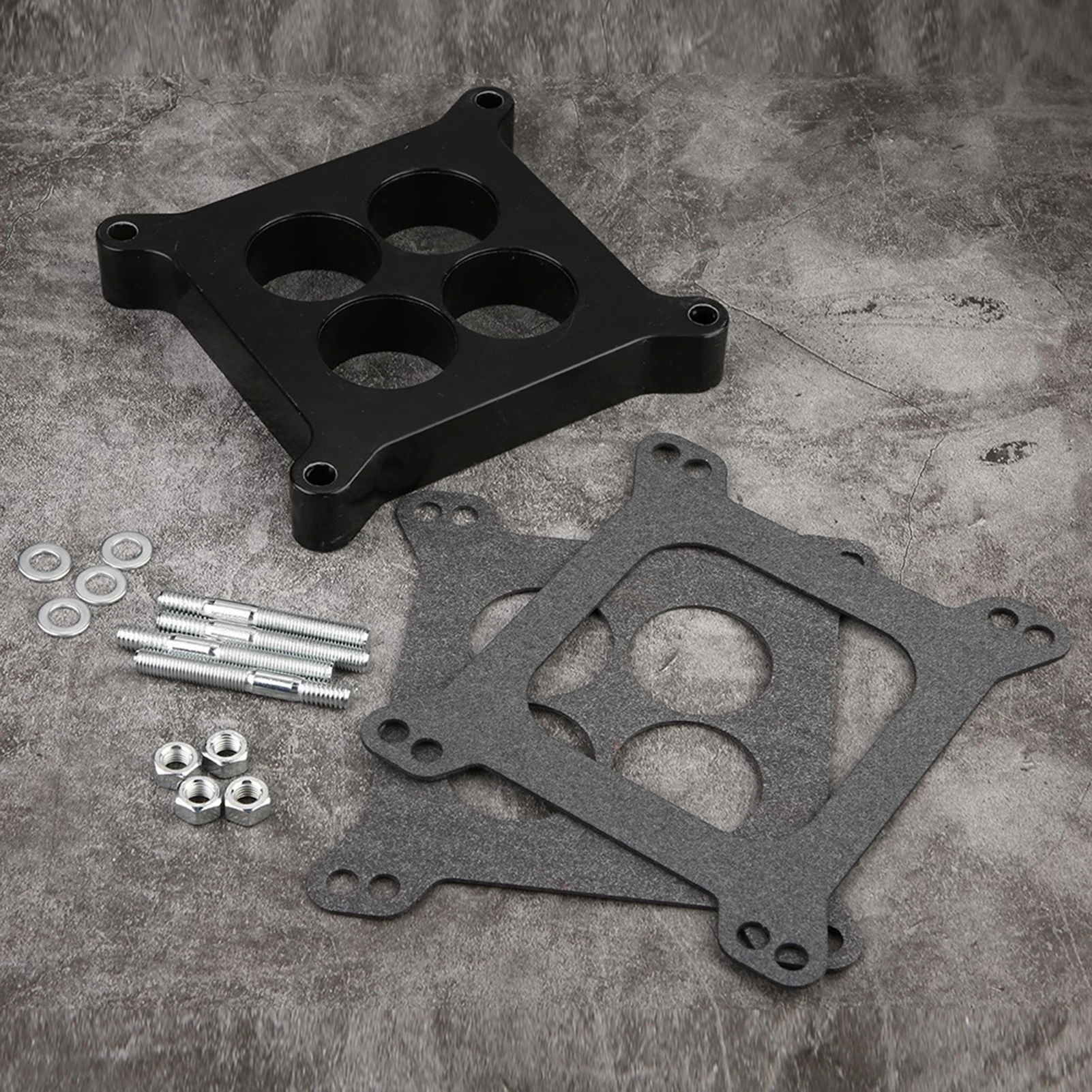 1" Ported Phenolic Carburetor Spacer 4bbl SBC BBC BB Fits For Holley SB Chevy Ford