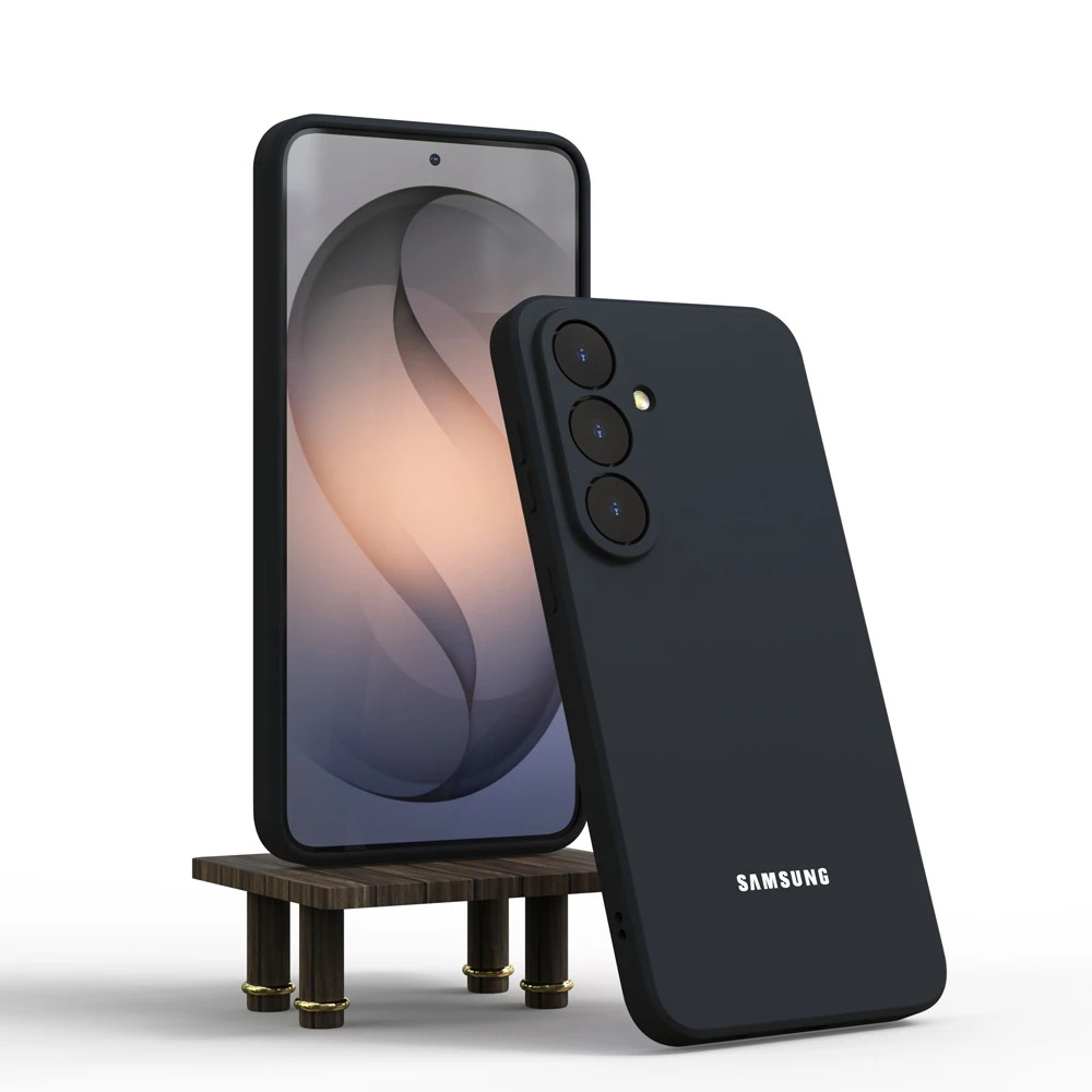 Original Hülle für Samsung Galaxy S25 S26 S24 S23 S22 S21 Ultra Plus FE Weiche Hüllen Flüssiges Silikon Stoßfeste Handy-Rückabdeckung – Detail 5