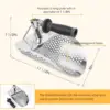 Stainless Steel Sand Scoop for Metal Detecting, Hexahedron 7Mm Holes for Beach Treasure Hunting Hand Held Shovel 5
