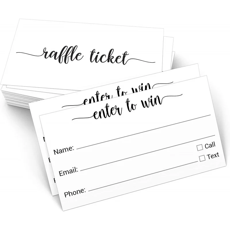 

50pcs Raffle Ticket Table Blank Registration Form Raffle Ticket Ticket Book Registration Form Competition Registration Form