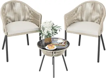 3-Piece Rope Bistro Set 1