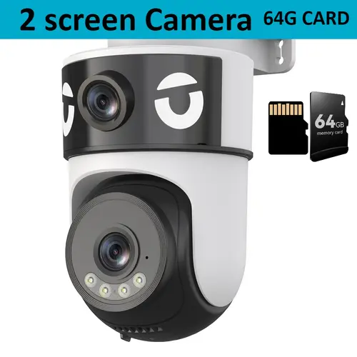 10K 20MP Four Screen Outdoor WiFi Cam PTZ 5X Zoom Night Vision Four Lens 10K Wireless CCTV Surveillance Cam Security Protection - Image 8