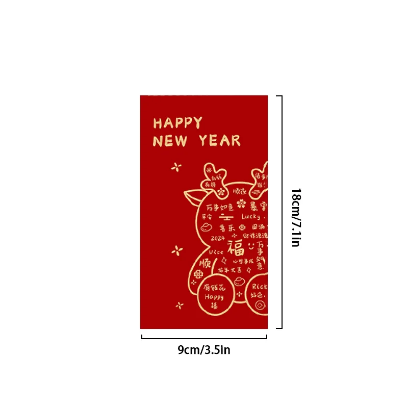 2024 Chinese New Year Dragon Red Envelope Dragon Lucky Money Envelopes  Greeting Card Mailing Envelopes For Lunar New Year Weddin - AliExpress