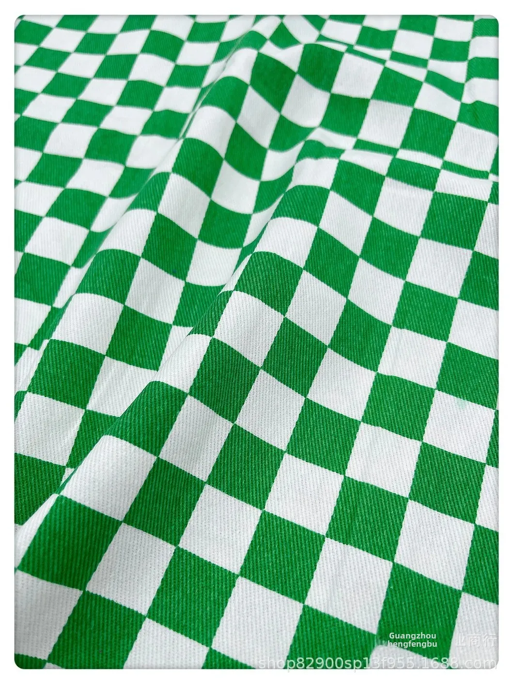 Colorful Plaid Denim Fabric Washed Outwear Skirt Pants Clothing Spring Summer Fabric Home Decorations from Mainland China