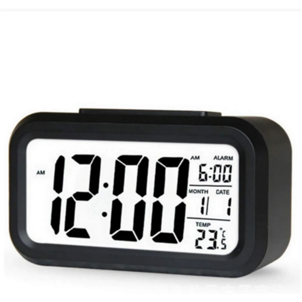 Compact LED Digital Alarm Clock with Backlight and Snooze Function