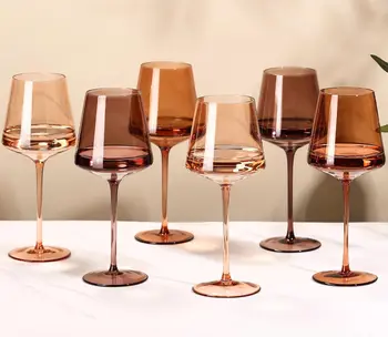 Amber Crystal Wine Glasses 1
