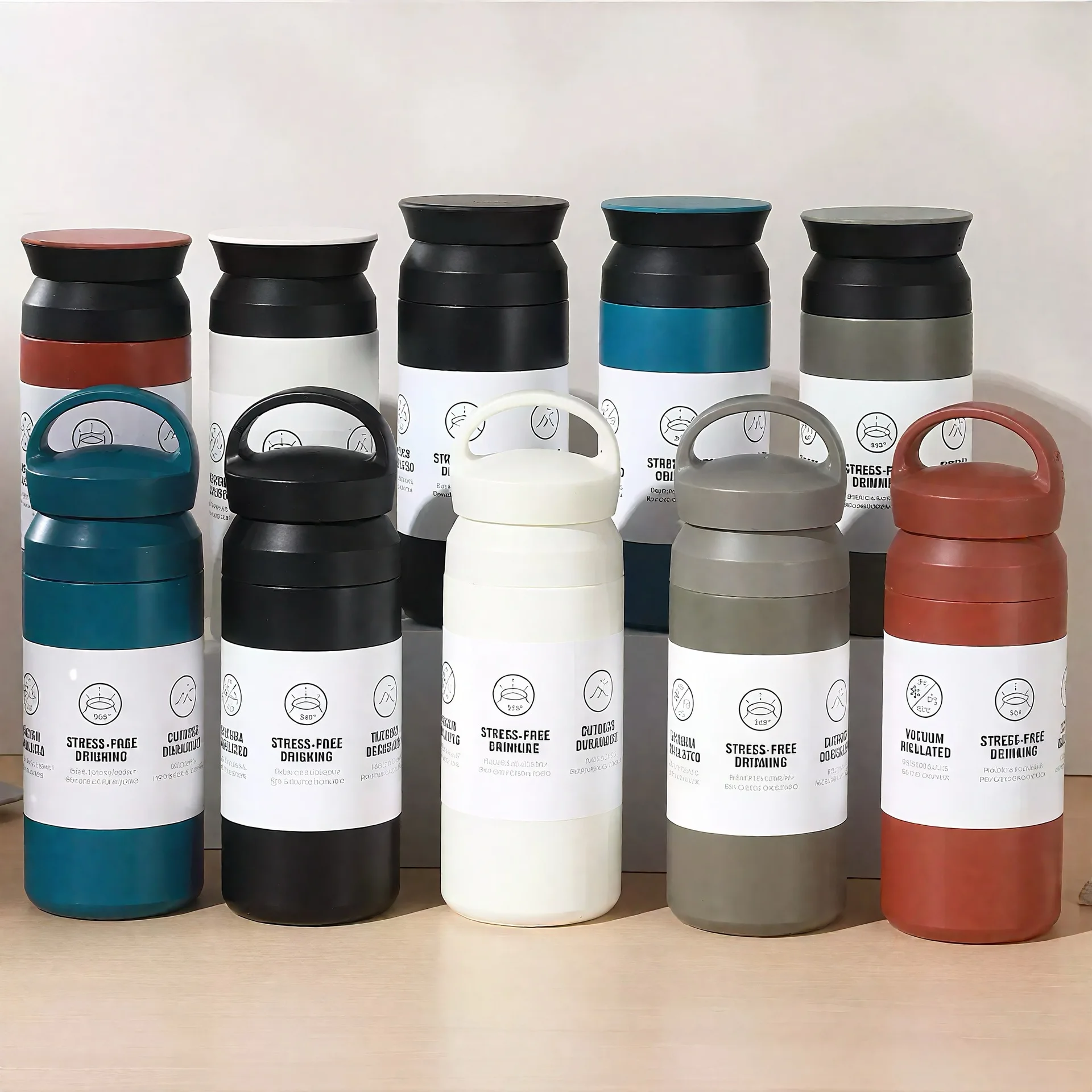 Travel Tumbler Thermos Mug 350/500ML Stainless Steel Double Wall