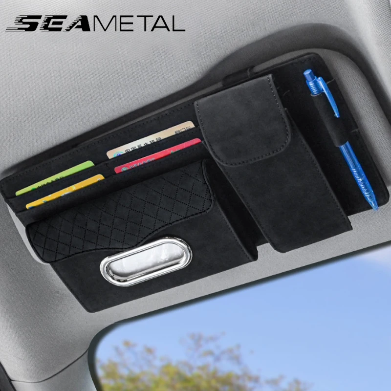 SEAMETAL Car Sun Visor Organizer Auto Car Visor Pocket Visor