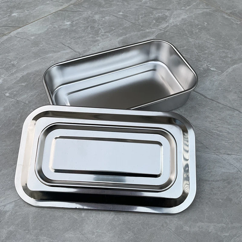 Dental Tray Surgical Nursing Lid Medical Equipment Steriliser Container for Dentist Storage Box Stainless Steel Instrument storage box storage tray