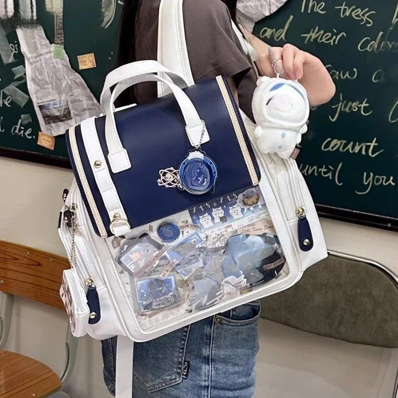 Y2K Japanese Cute Ita Backpacks Women College Style Student Backpack JK Girl Ita Bag Harajuku Transparent School Bag for Women
