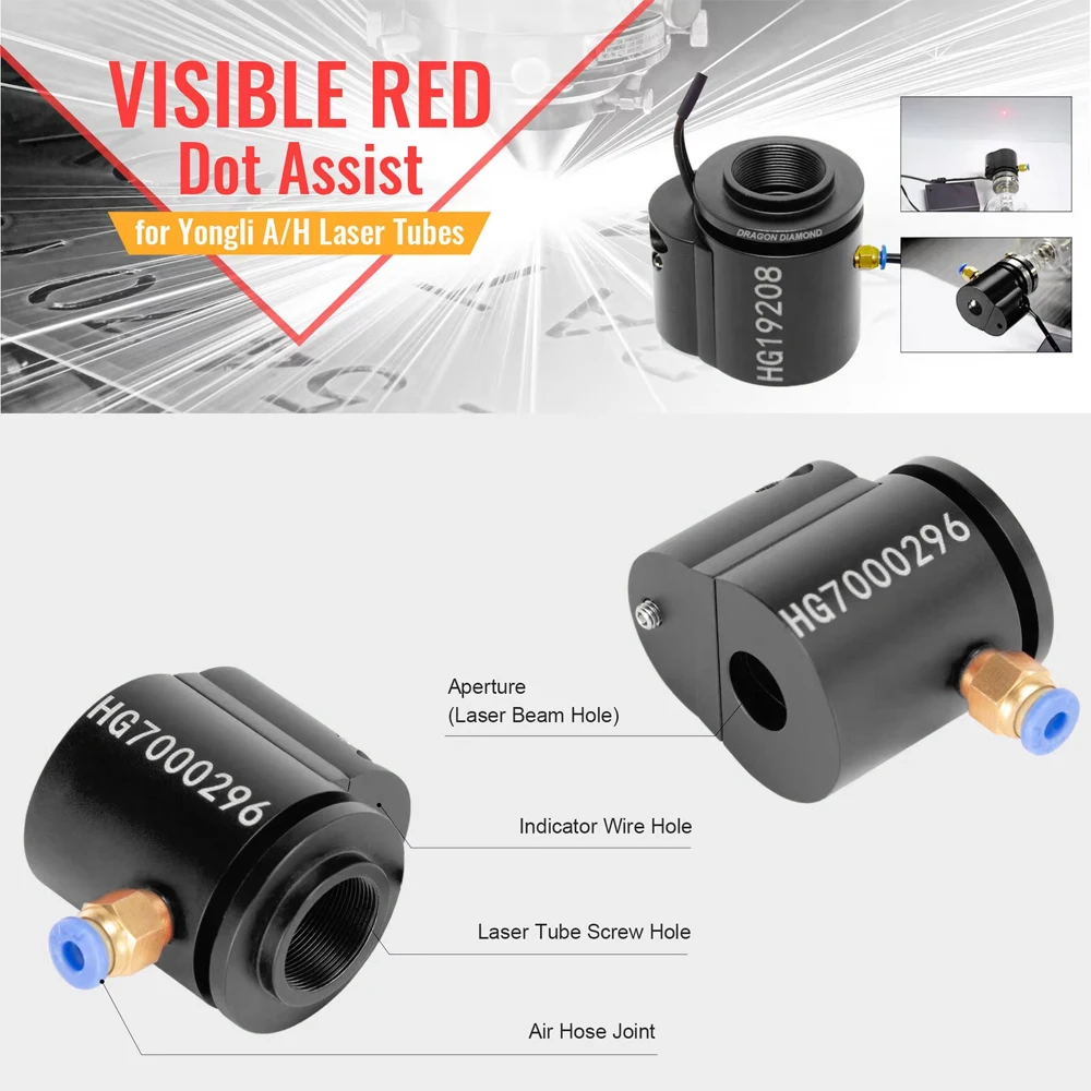 BLUETIMES CO2 Laser Infrared Red Light Indicator Red Dot Set Assist ...